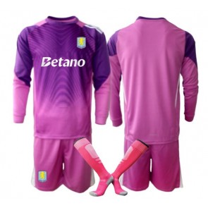 Aston Villa Brankářské Dětské Alternativní dres komplet 2025-26 Dlouhý Rukáv (+ trenýrky)